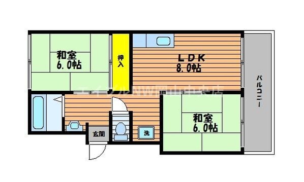 サンハイツ今A棟の物件間取画像